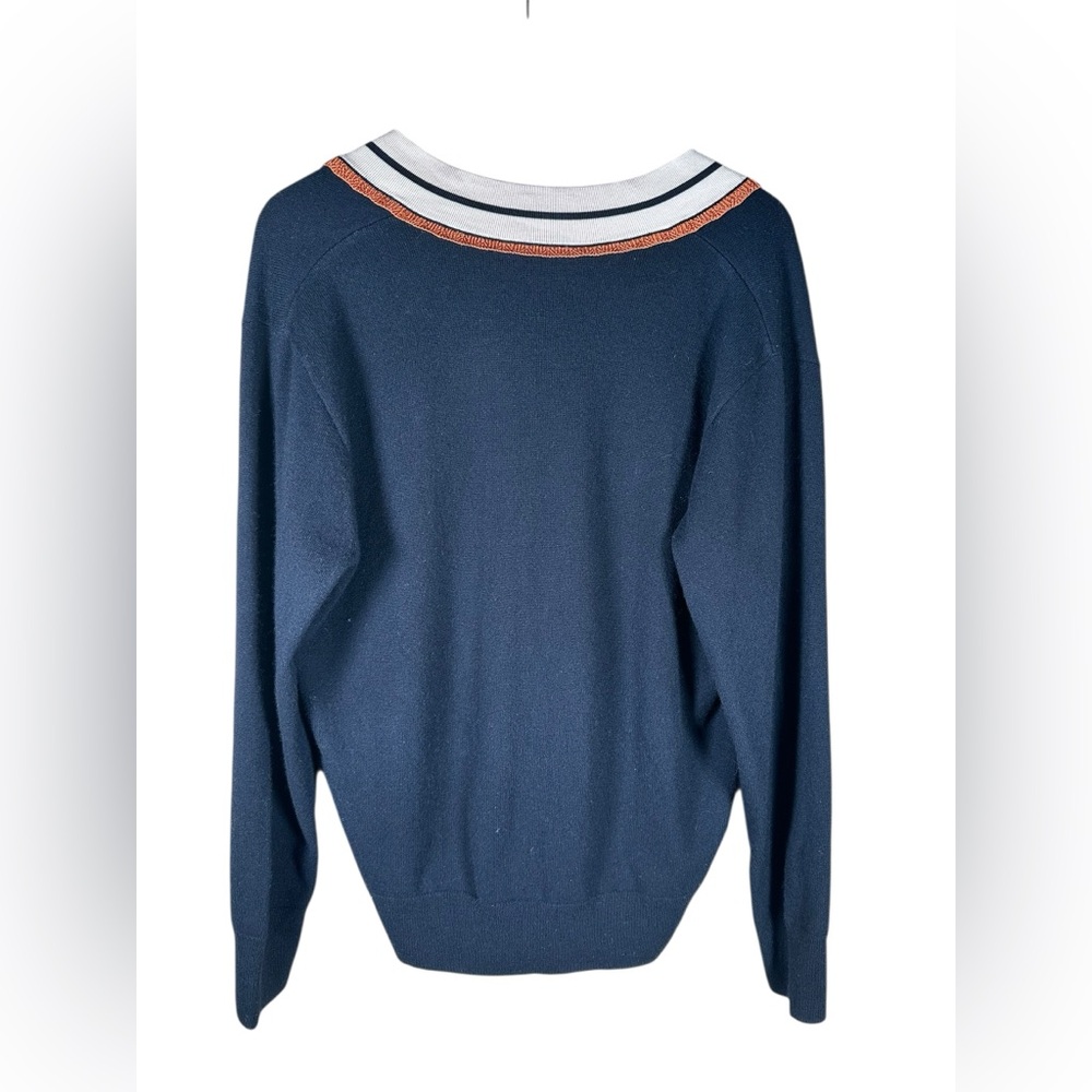 Sandro Colle Striped Neck Wool & Cashmere Sweater - Picture 4 of 12